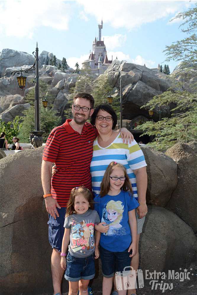 Outside of the Beast's castle in Fantasyland